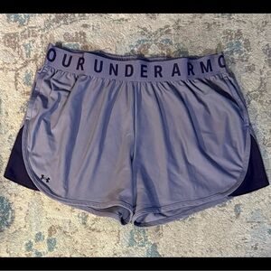 Under Armour Loose Purple Athletic Shorts Women’s Size 2XL Color block